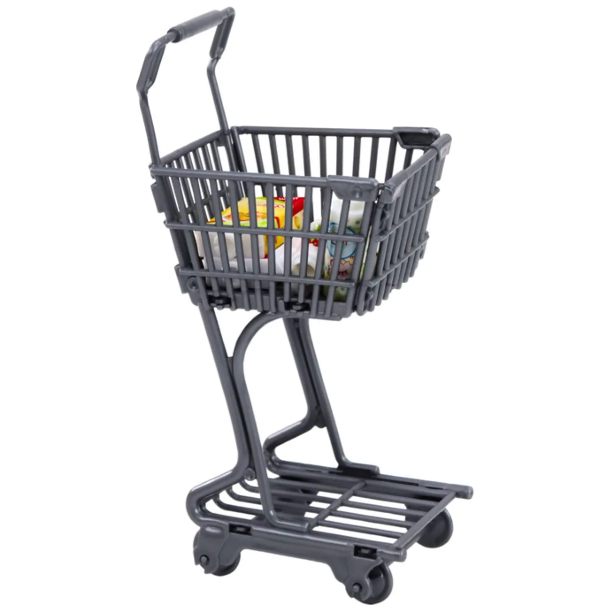 Zestaw Lalka W Supermarkecie Regały Koszyk Sklepowy Produkty Spożywcze - obrazek 3