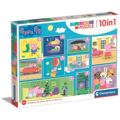 Puzzle 10w1 Super Color ŚWINKA PEPPA Clementoni 20271
