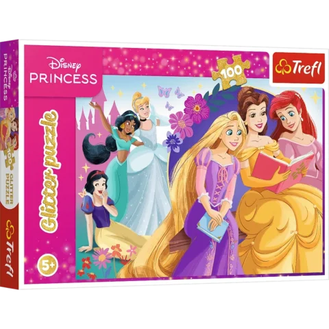 Puzzle - 100 Glitter - Blask magii przyjaźni - Disney Princess - Trefl 14834