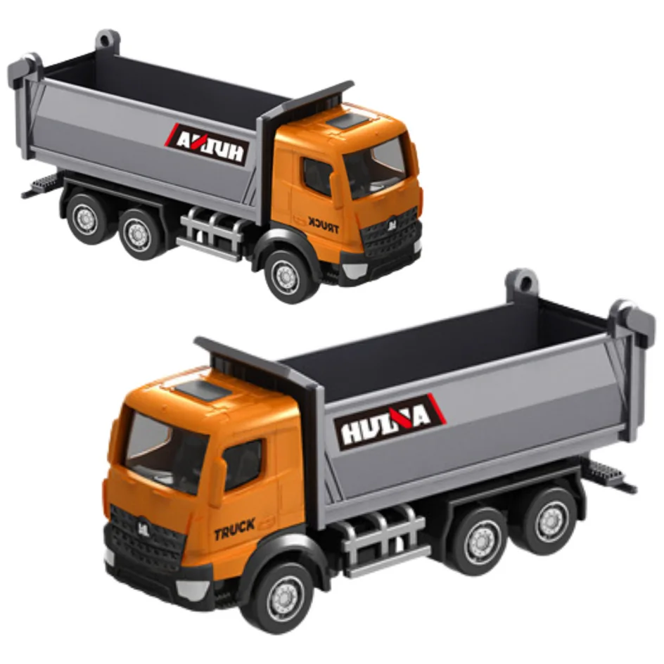 Wywrotka Metalowa Model Kolekcjonerski Huina Pomarańczowa 1:80 - obrazek 2