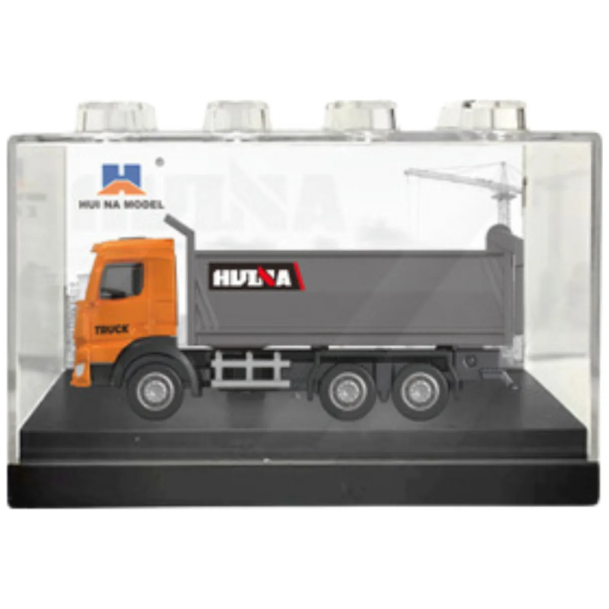 Wywrotka Metalowa Model Kolekcjonerski Huina Pomarańczowa 1:80 - obrazek 3