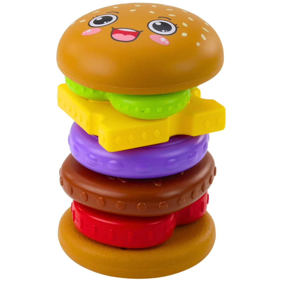 Układanka Piramida Hamburger Dla Dzieci Kolorowy 7 el. - obrazek 4