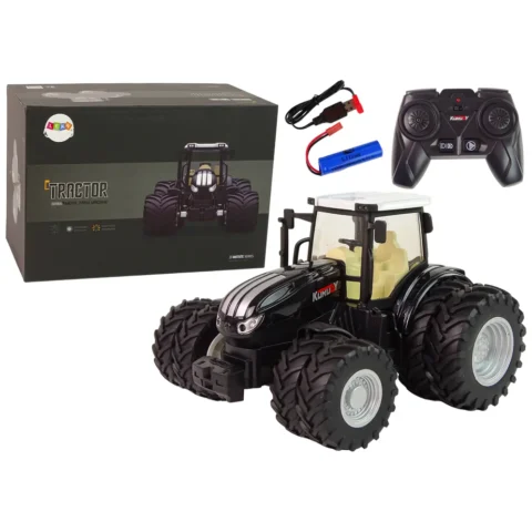 Traktor Zdalnie Sterowany R/C Czarny 2,4G Metal