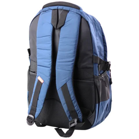 Plecak Miejski Funkcjonalny 9 Kieszeni Granatowy 35L 48cm