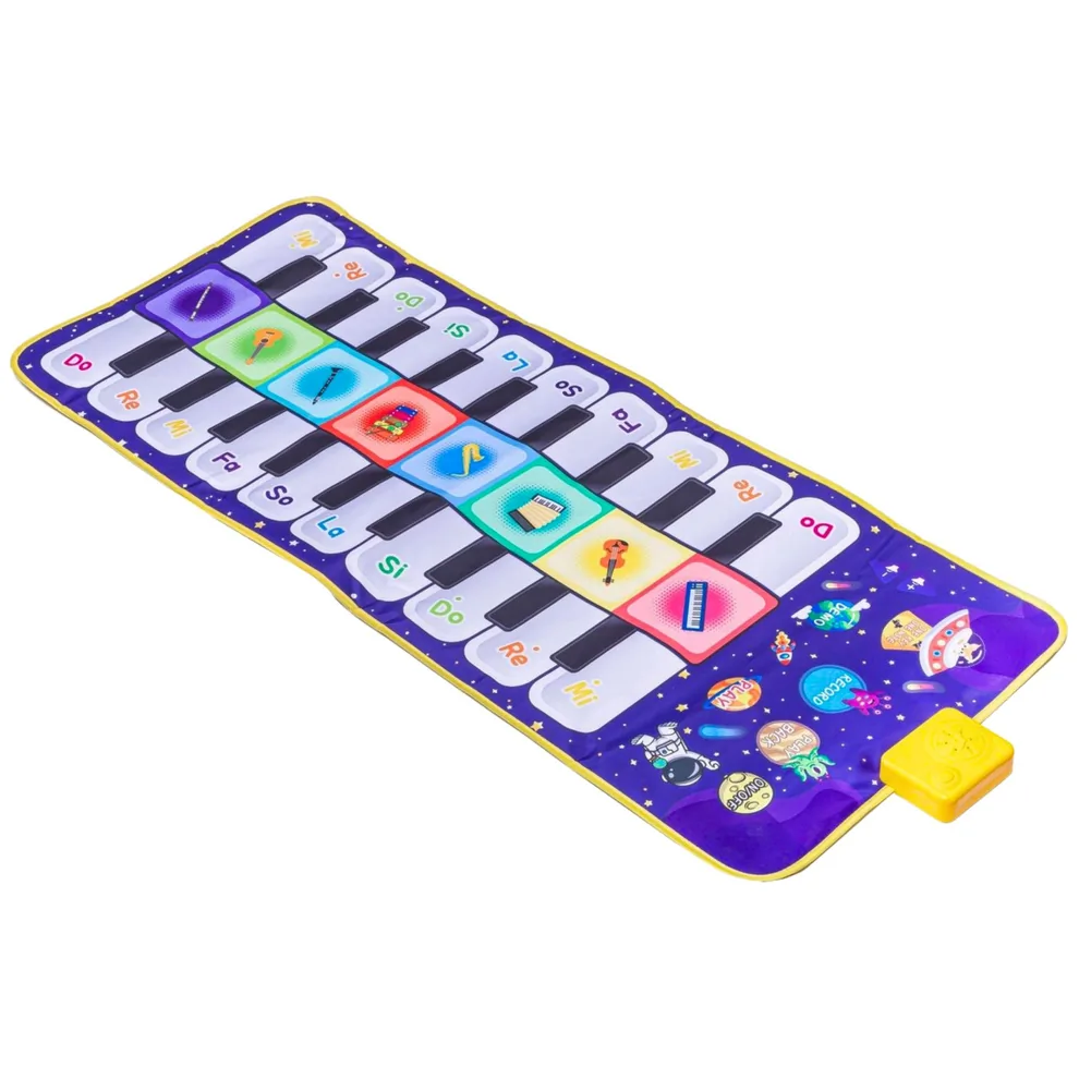 Muzyczna Mata Edukacyjna Taneczna Interaktywna Pianinko Kosmos 120 x 48 cm - obrazek 2