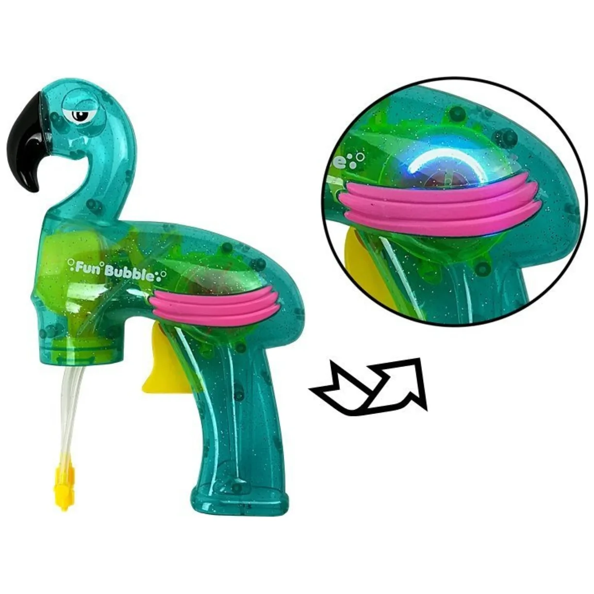 Pistolet do baniek mydlanych flaming niebieski - obrazek 2