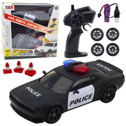 Auto Sportowe Do Driftu Wymienne Koła Zdalnie Sterowany RC 4WD Policja