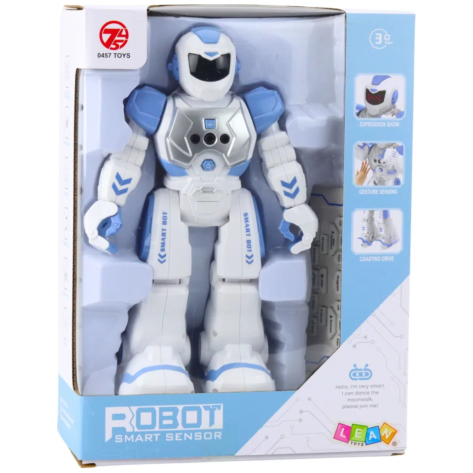 Robot Edukacyjny Zdalnie Sterowany RC Mówi Tańczy Światła Dźwięki Niebieski - obrazek 6