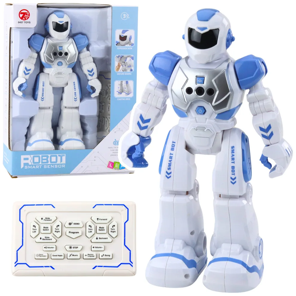 Robot Edukacyjny Zdalnie Sterowany RC Mówi Tańczy Światła Dźwięki Niebieski