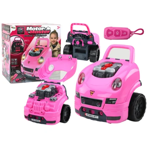 Warsztat Silnik Auto Do Rozkręcania Zestaw Majsterkowicza Różowy