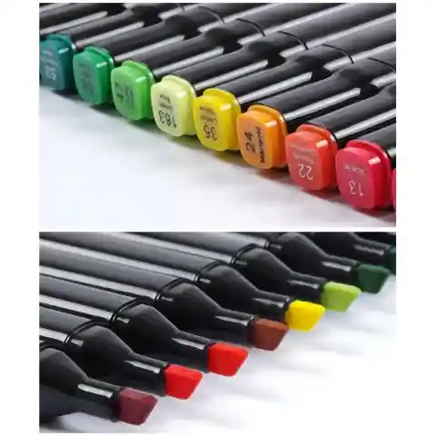 MARKERY ALKOHOLOWE 168 SZT Flamastry Mazaki Pisaki Dwustronne Pro + TORBA