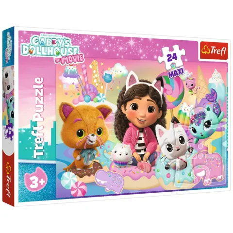 Puzzle - 24 Maxi - Koci Świat Gabby - Koci Domek Gabi - Trefl 14381