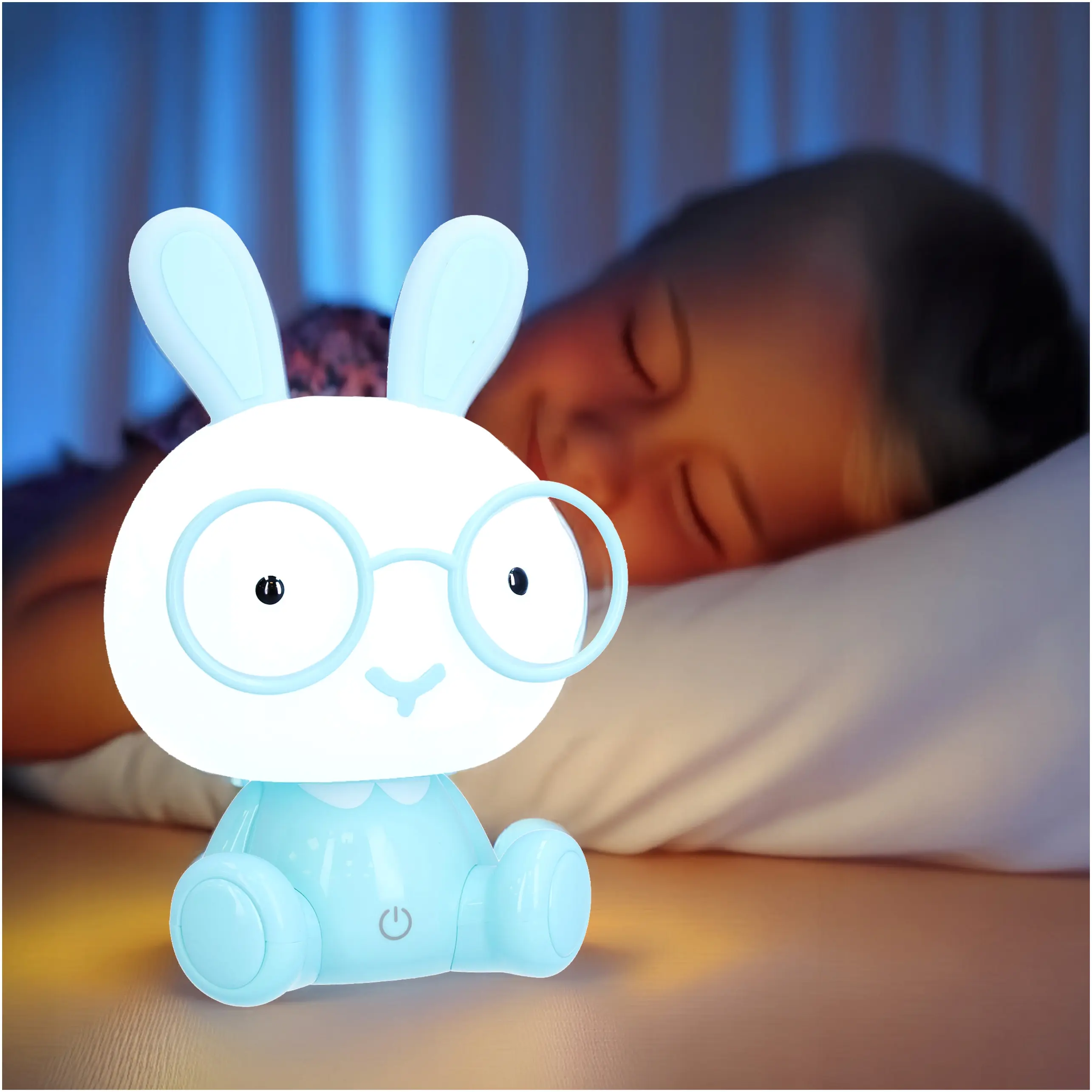 LAMPKA NOCNA DLA DZIECI KRÓLIK LED USB Barwa światła: wielokolorowy