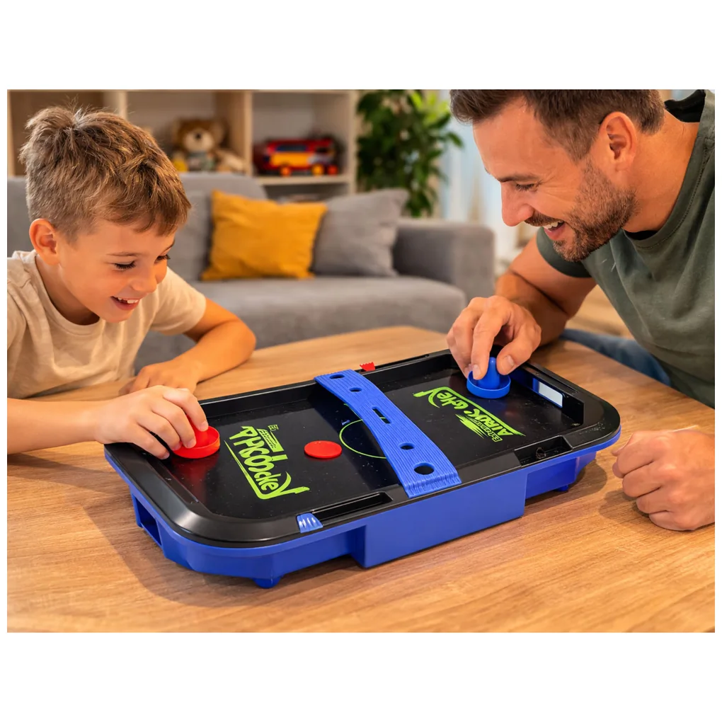 Stół Air Hockey Stołowy Gra Zręcznościowa Dla Dzieci Krążki 43x26 cm - obrazek 3