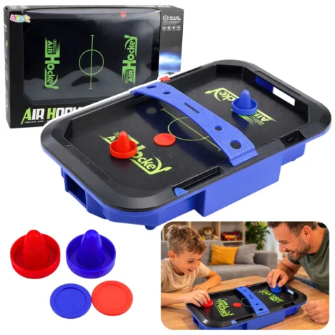 Stół Air Hockey Stołowy Gra Zręcznościowa Dla Dzieci Krążki 43x26 cm