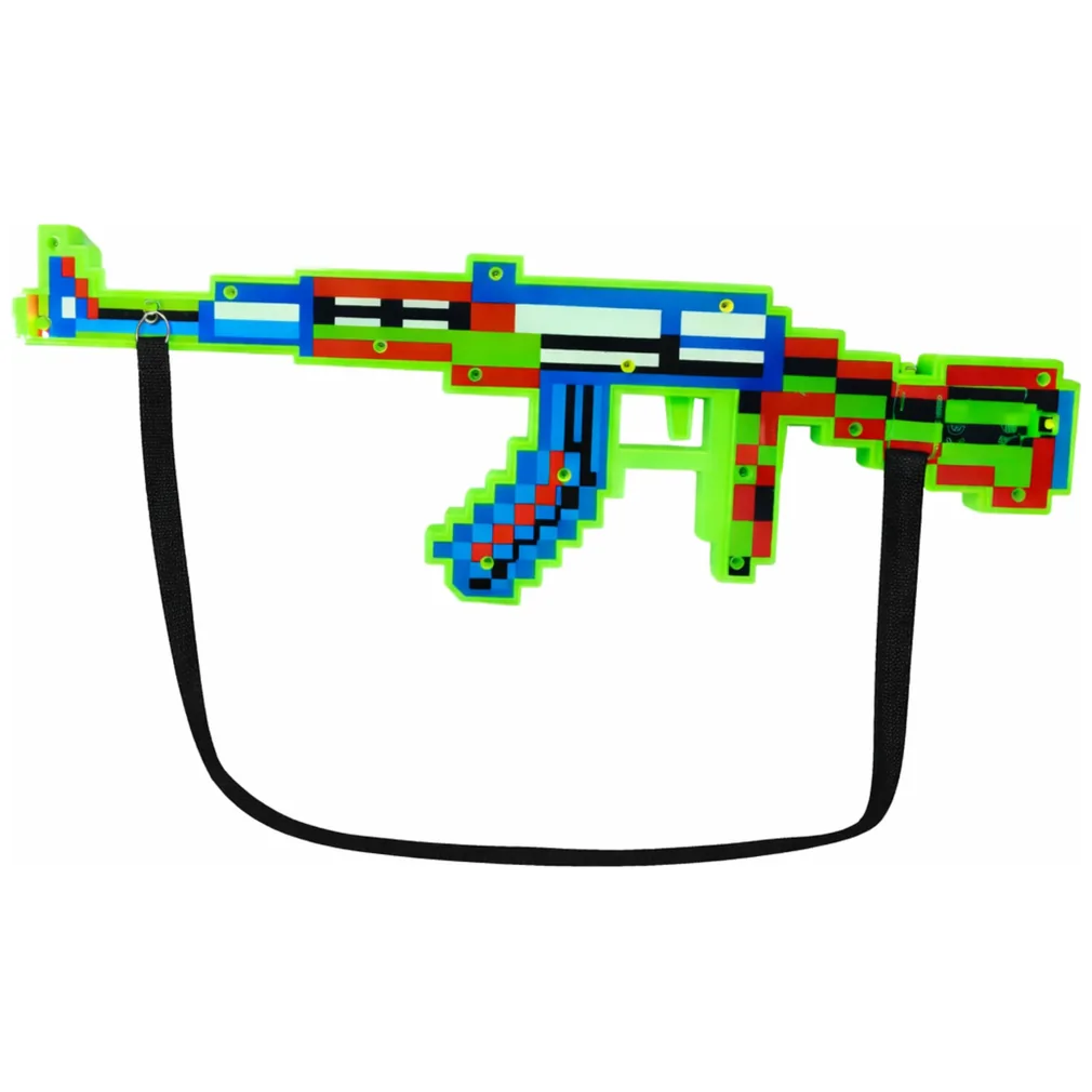 Karabin Pikselowy Broń Światła Dźwięki Laser Zielony 45 cm - obrazek 2