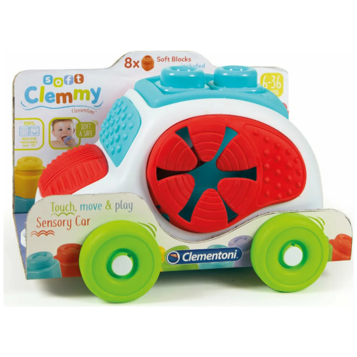 Clemmy Autko Sensoryczne z Klockami Sorter Clementoni 17315 - obrazek 6