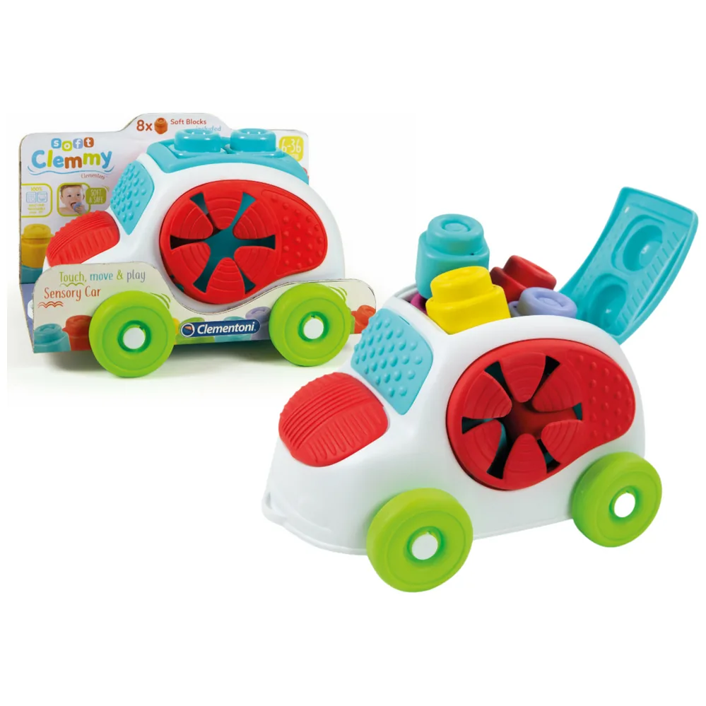 Clemmy Autko Sensoryczne z Klockami Sorter Clementoni 17315