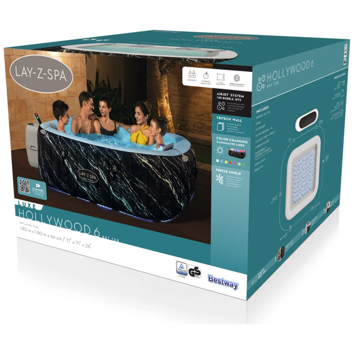 Dmuchane SPA Ogrodowe Hollywood 180 x 66 cm Bestway 6001F - obrazek 17