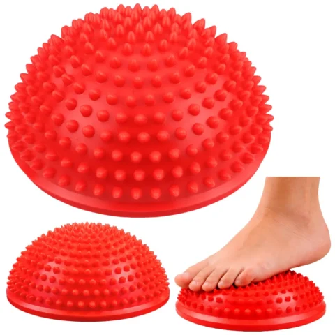 Półkula Sensoryczna Do Masażu Ćwiczeń Równowagi Czerwona 16 cm