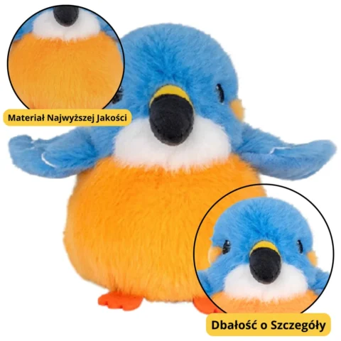 Pluszowa Maskotka Przytulanka Ptak Niebiesko Pomarańczowy 12cm