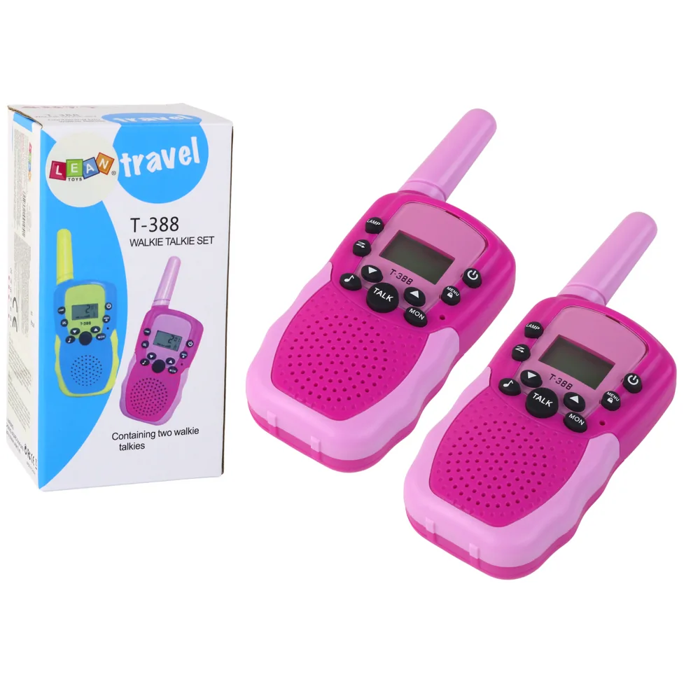 Walkie Talkie Krótkofalówki Różowe Zasięg 3km Dla Dzieci