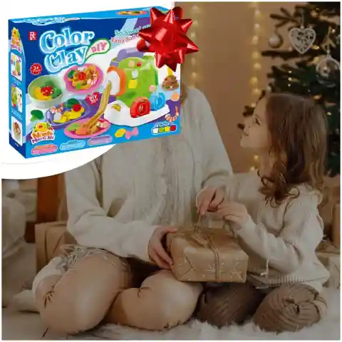 CIASTOLINA MAKARONOWA MASZYNKA ZESTAW KREATYWNY DLA DZIECI NA PREZENT Materiał: karton, plastik