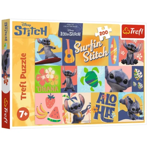 Puzzle - 200 - Hawajskie przygody - Disney Stitch - Trefl 13331