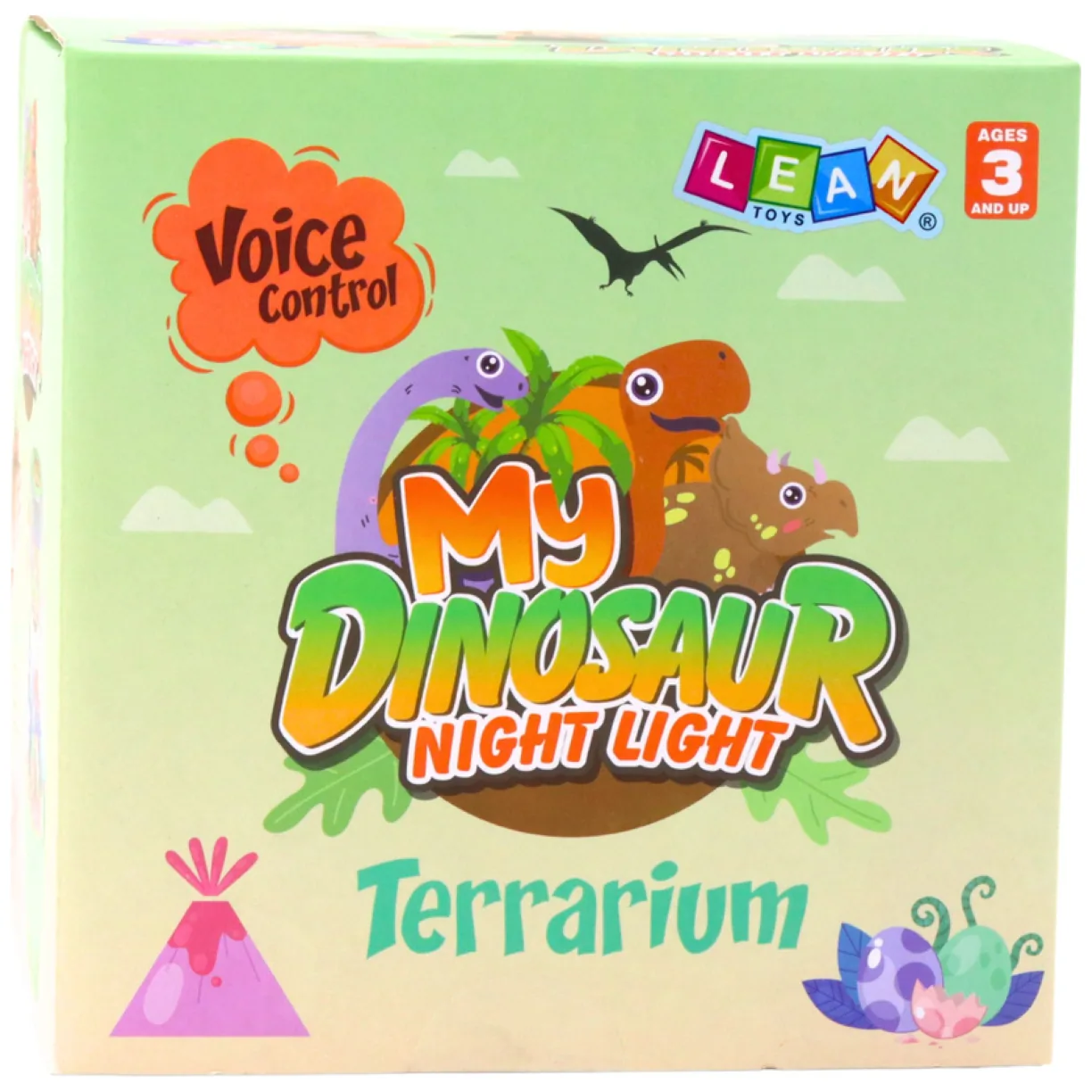 Zestaw Kreatywny Terrarium z Dinozaurami Lampka Nocna Sterowanie Głosem DIY - obrazek 3