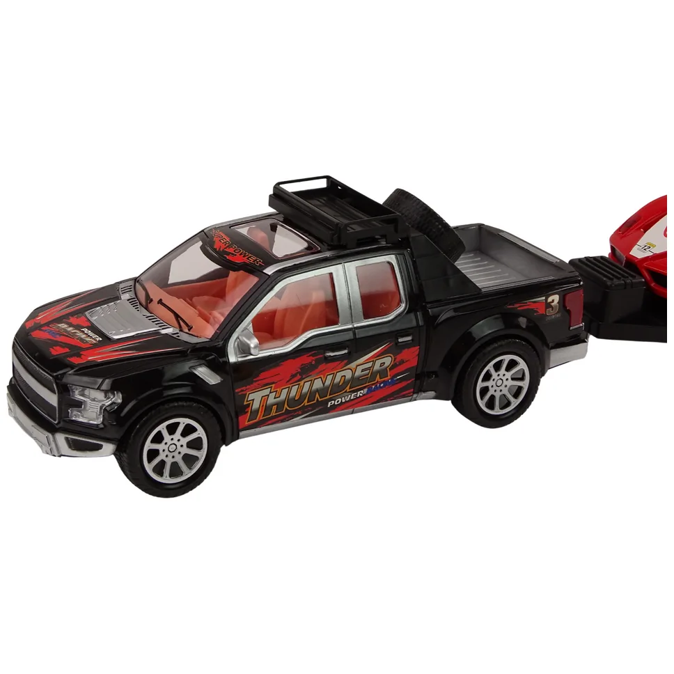 Auto Pickup Z Lawetą Naczepą Auto Sportowe Terenowe Zestaw - obrazek 3