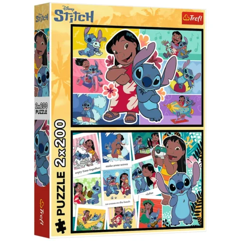 Puzzle - 2x200 - Wesołe życie Stitcha - Disney Lilo and Stitch - Trefl 13334