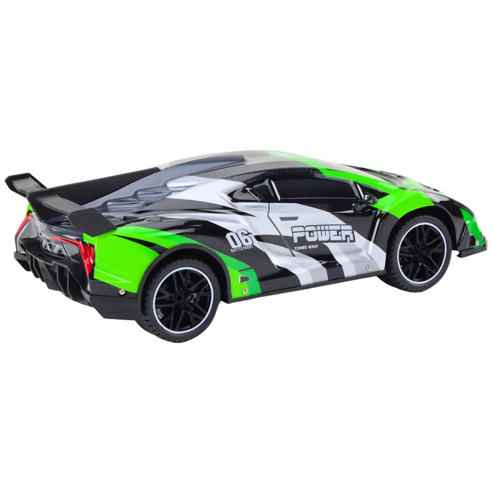 Auto Sportowe Zdalnie Sterowane RC 1:10 25km/h Światła Zielony - obrazek 3