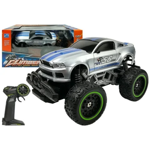 Auto Zdalnie Sterowane R/C 6.5 km/h Wysokie Koła Srebrne