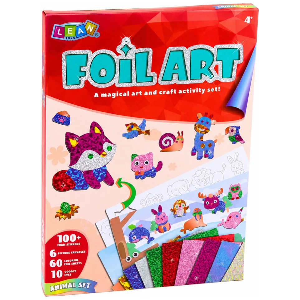 Zestaw Kreatywny Plastyczny Foil Art DIY Wyklejanie Błyszczącą Folią - obrazek 5