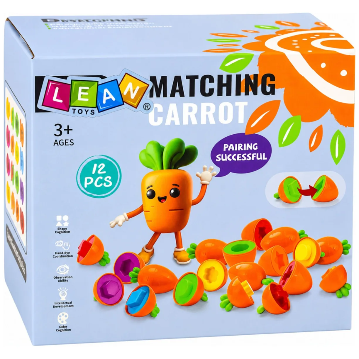 Sorter Edukacyjny Marchewki Dopasowywanie Kształtów Kolorów 12 szt. - obrazek 5