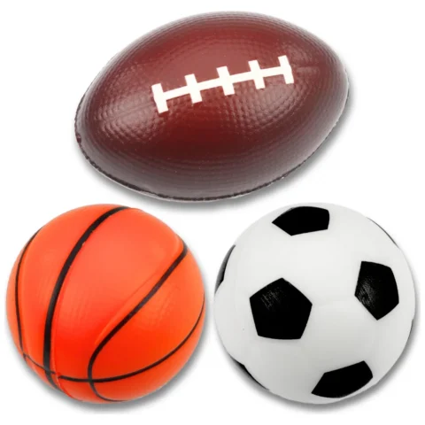 Zestaw Piankowe Piłki Piłka Nożna Do Koszykówki Rugby 3 szt. 10cm