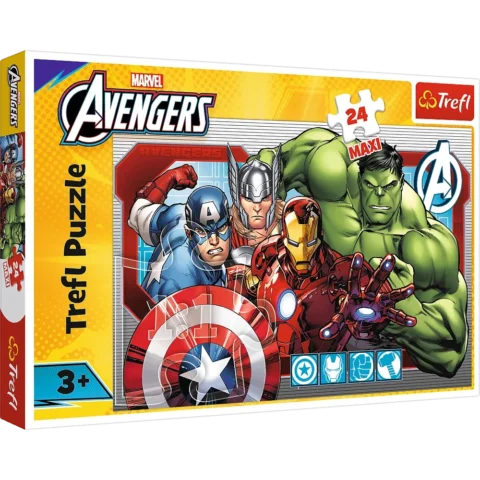 Puzzle - 24 Maxi - Zawsze sprawiedliwi - Disney Marvel The Avengers - Trefl 14378