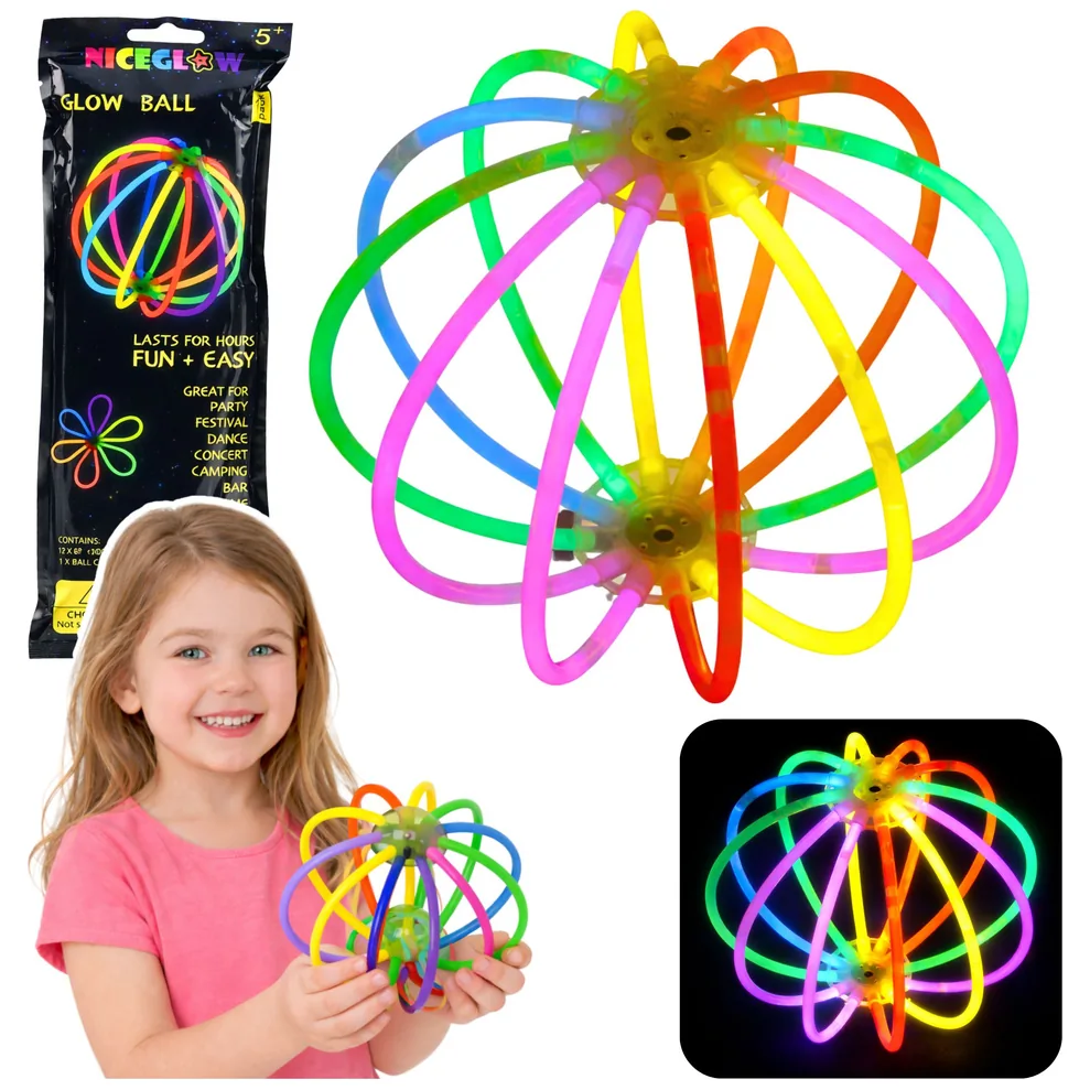 Piłka Fluorescencyjna Świecąca W Ciemnośći Neon Stick 12 Patyczków