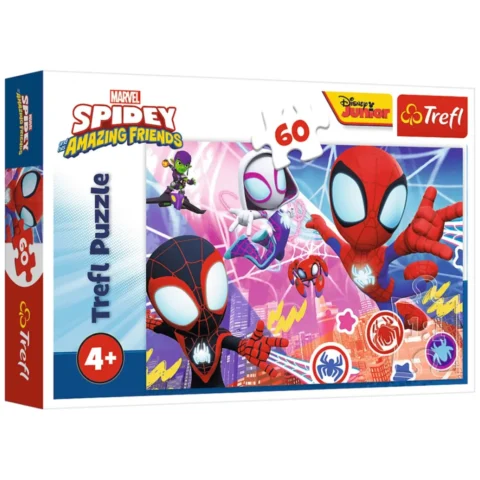 Puzzle - 60 - Bohaterska przygoda - Spidey i super-kumple - Marvel - Trefl 17410