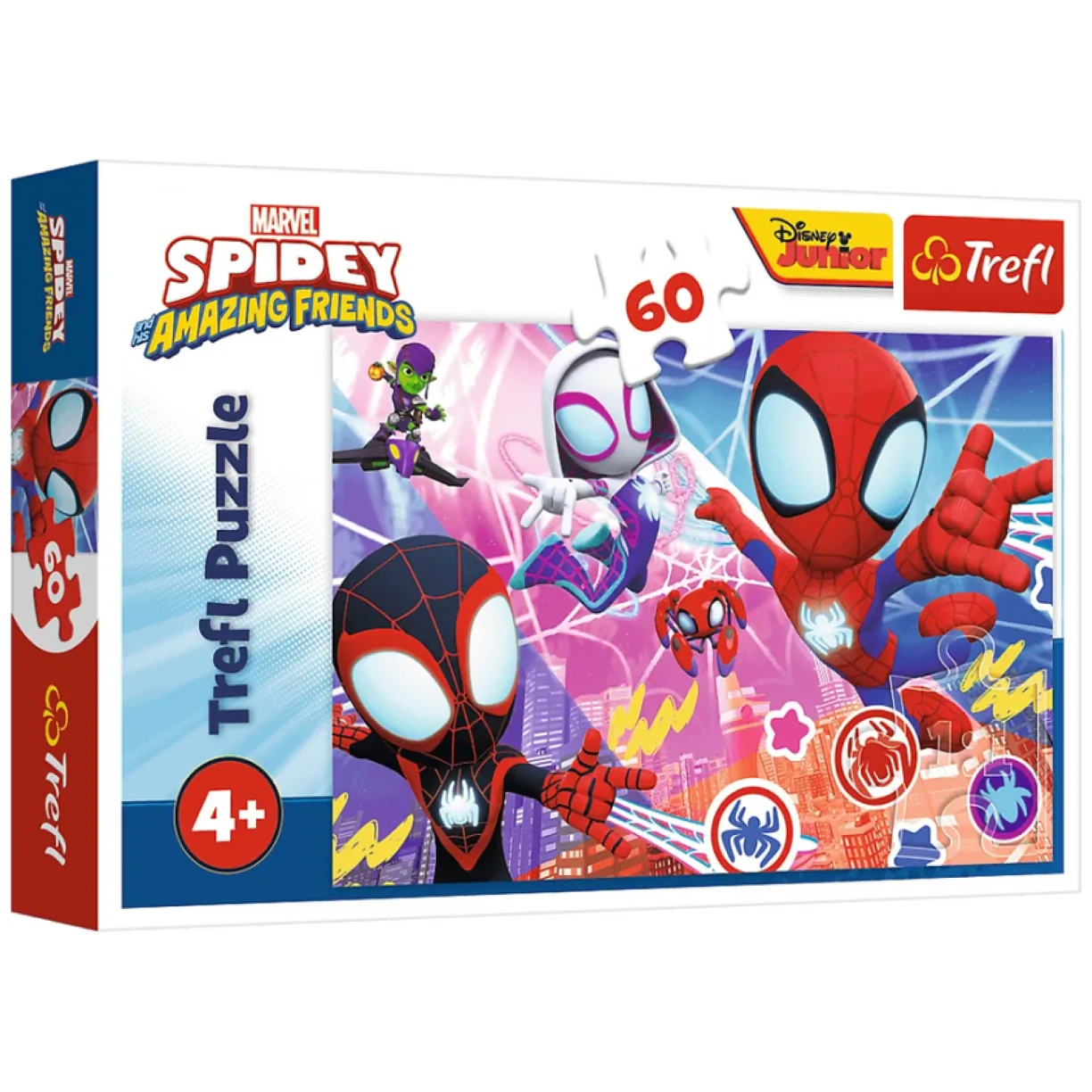 Puzzle - 60 - Bohaterska przygoda - Spidey i super-kumple - Marvel - Trefl 17410
