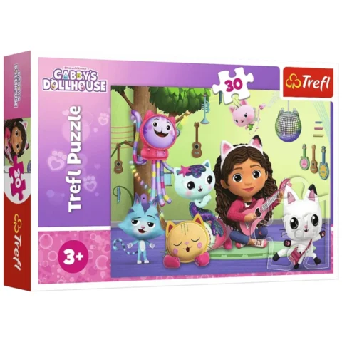 Puzzle - 30 - Gabi i jej uroczy domek - Koci Domek Gabi - Trefl 18301