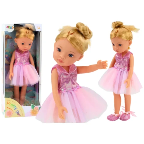 Lalka Baletnica Różowa Laleczka Balerina Sukienka 33cm