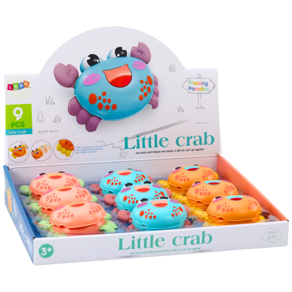 Mały Wesoły Krab Napęd Frykcyjny 3 Kolory - obrazek 5