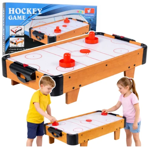 Mini Stół Air Hockey Stołowy Gra Zręcznościowa Dla Dzieci Drewniany