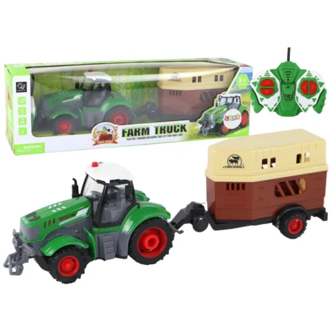 Traktor RC Ciągnik Zdalnie Sterowany Maszyna Rolnicza Przyczepa Pilot 1:24