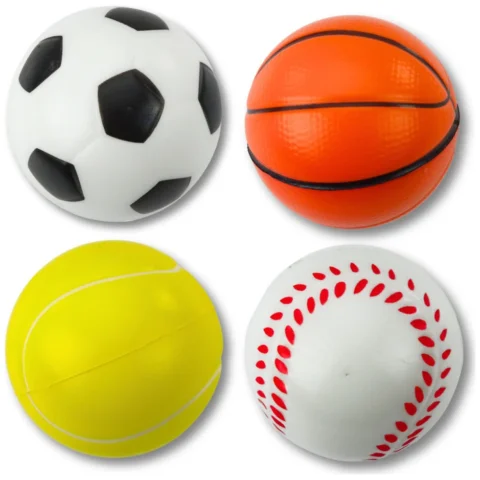 Zestaw Piłki Piłeczki Sportowe Piankowe Do Odbijania Rzucania 6cm 4 szt.
