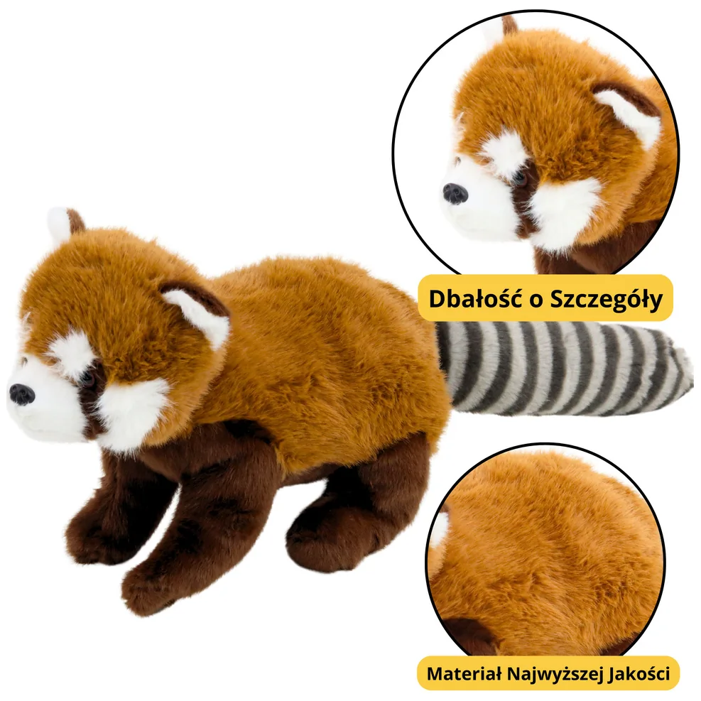 Pluszowa Maskotka Przytulanka Panda Czerwona 45cm - obrazek 2