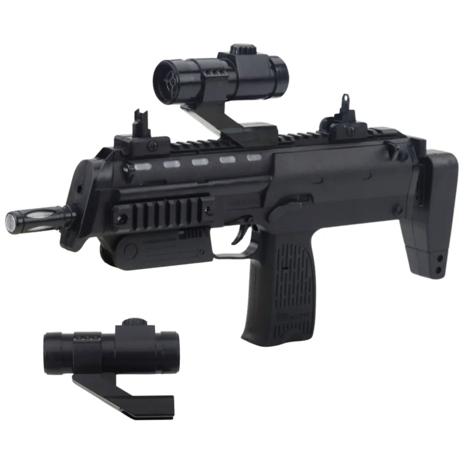 Karabin Zabawkowy Broń Światła Dźwięki Celownik Czarny 41cm - obrazek 2