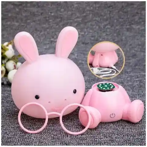 LAMPKA NOCNA DLA DZIECI KRÓLIK LAMPA BIURKOWA USB NA BIURKO PREZENT RÓŻ Bohater / Bajka: brak