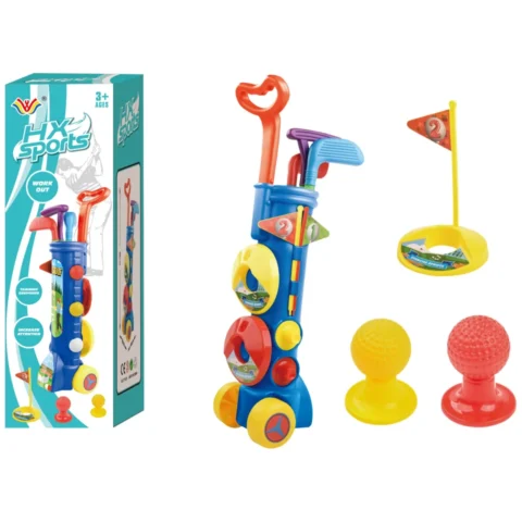 Duży Zestaw Do Gry W Golfa Mini Golf + Wózek Golfowy